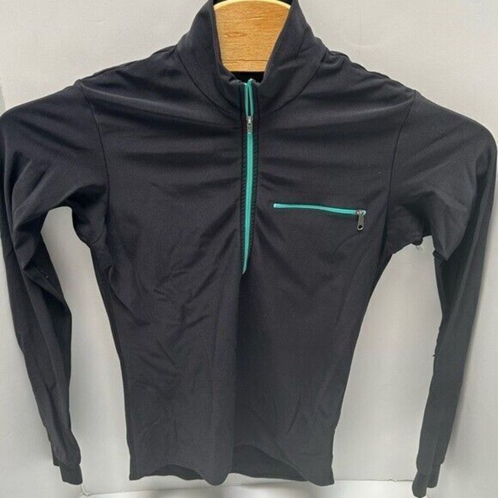 Vintage Patagonia Women's Nylon Blend Black Jacket 1/2‎ Zip Medium Made in USA